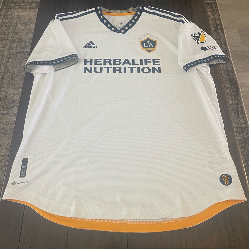 2022-2023 Adidas LA Galaxy Authentic Jersey, Men's Size 2XL